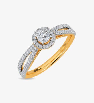 Erina Solitaire Ring Kisna White Gold Ring